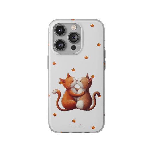 Pet Printed Flexi Cases | Cat | Romantic | Maple | All Size of iPhone 14 & iPhone 15